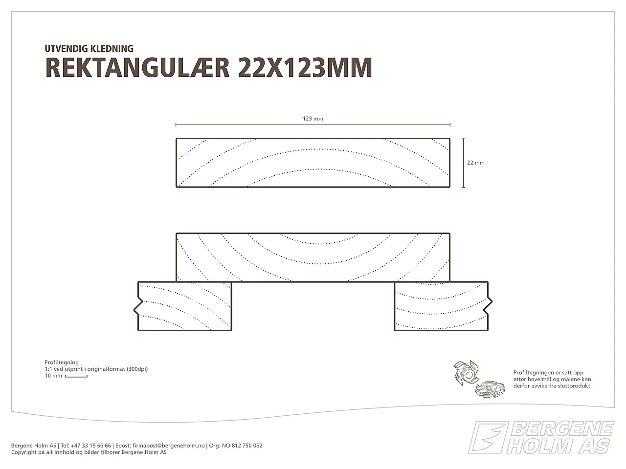 Kledning rektangulær ubehandlet 22x123 mm gran klasse 1 null - null - 4
