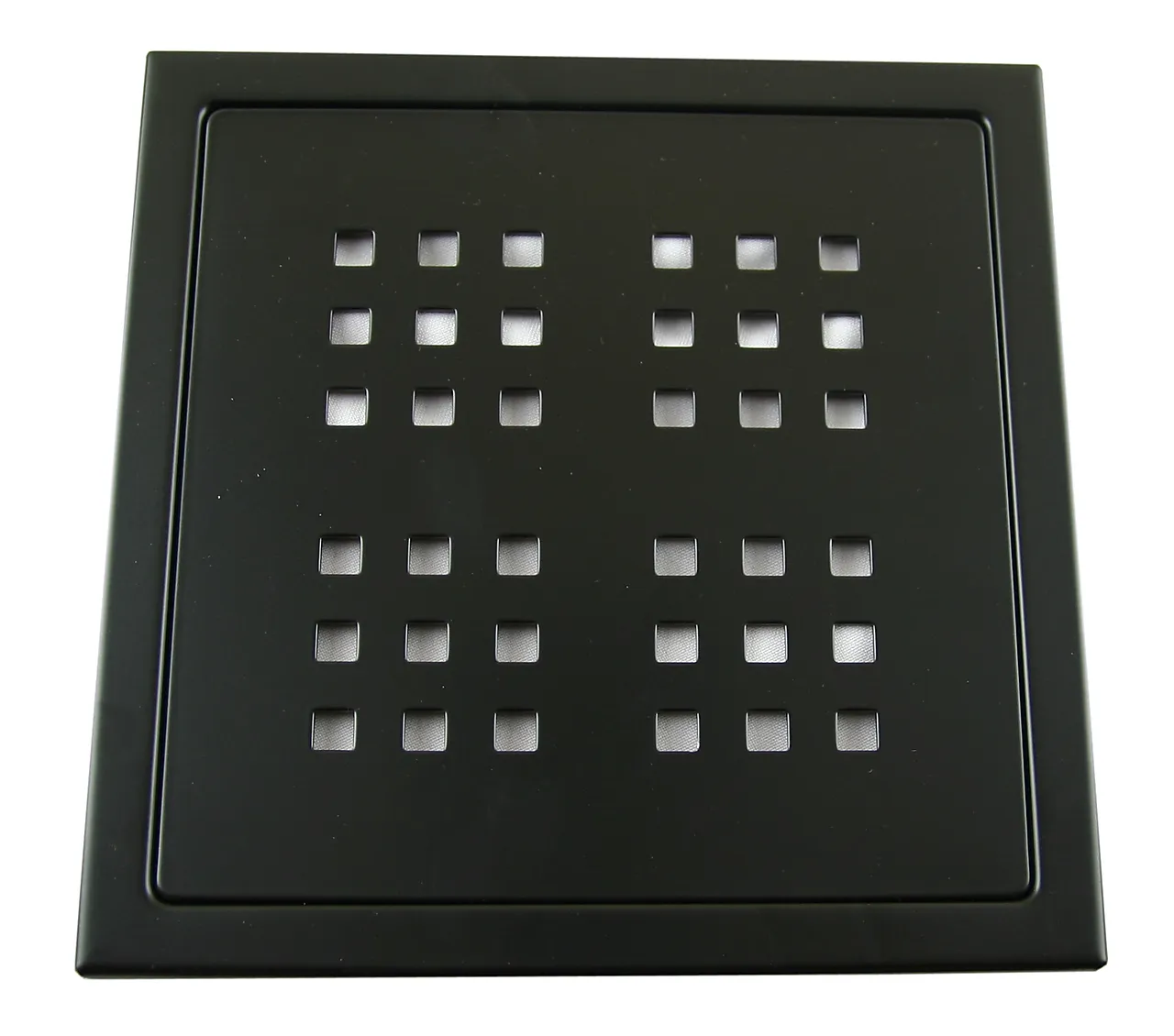 Slukrist sort matt kvadrat 20x20 cm