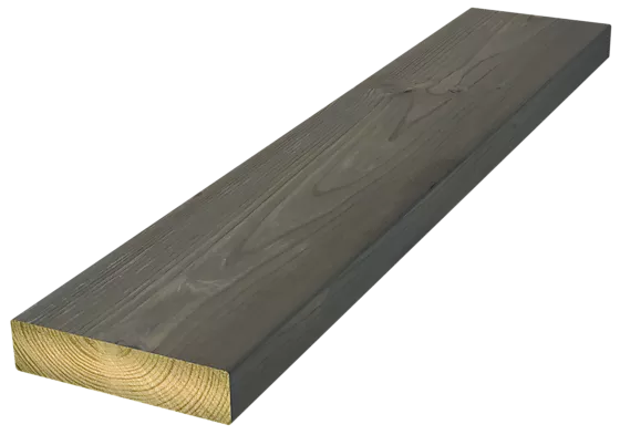Terrassebord royalimpregnert grå furu 28x120x4800 mm