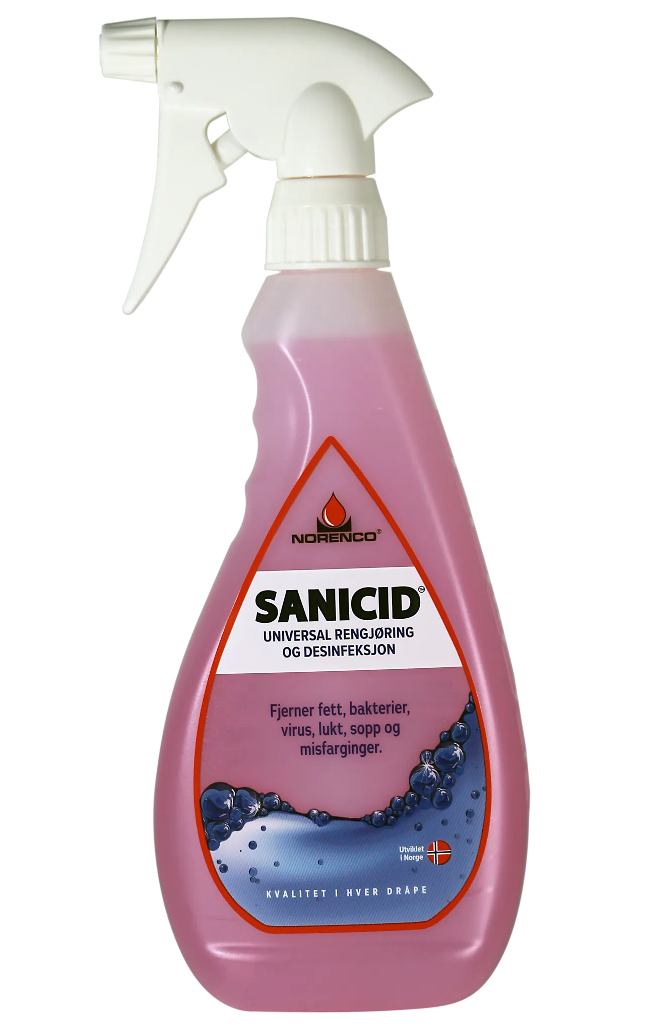 Desinfeksjon bad 0,5l sanicidsps ferdigblandet til bad & dusj spray
