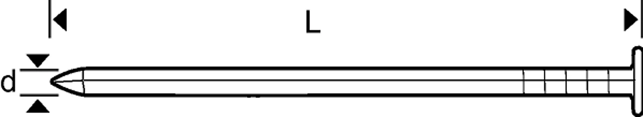 Firkantspiker 3,4x95 a-320blank null - null - 2 - Miniatyr