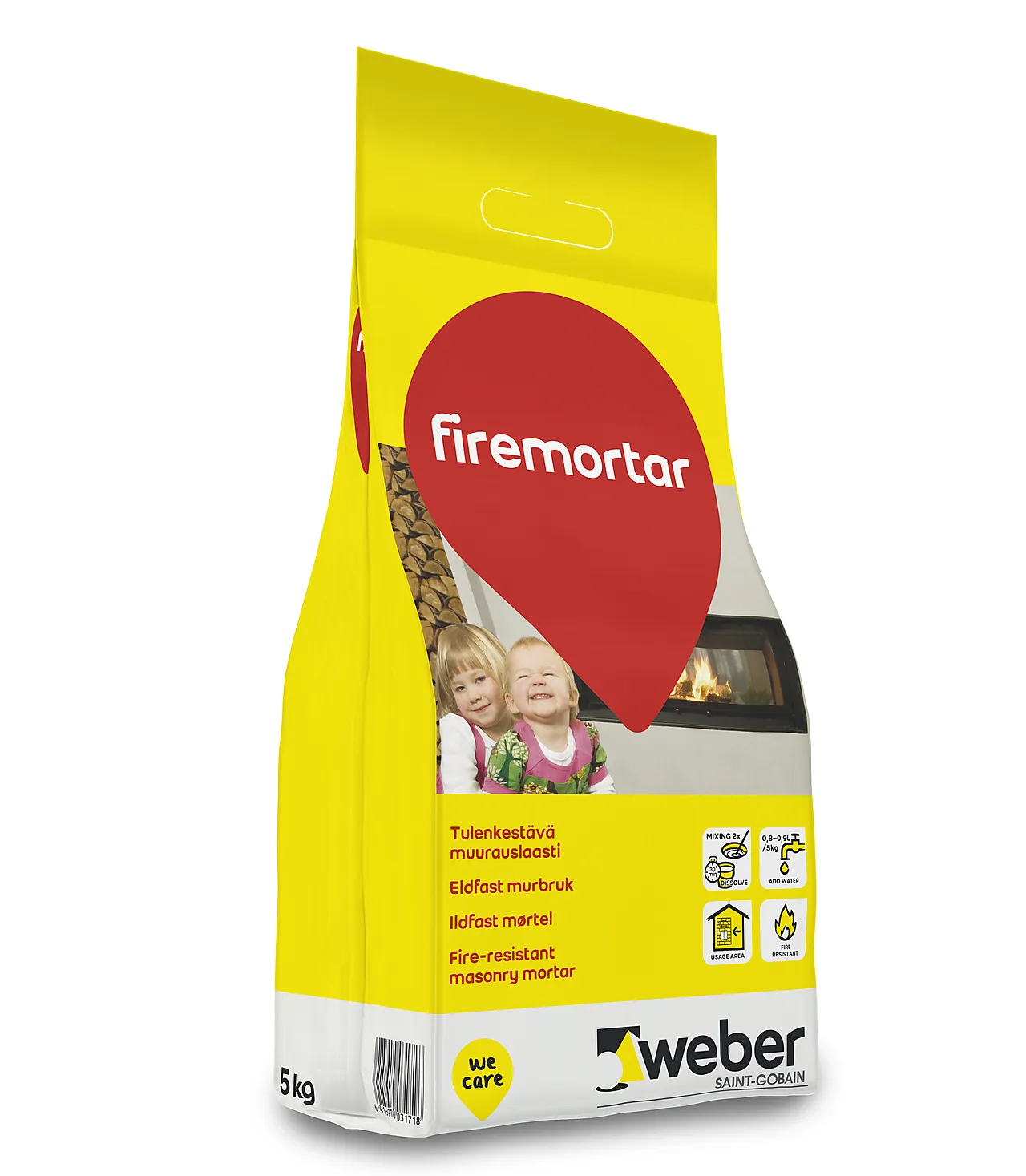 Weber firemortar 5kg ildfast mørtel