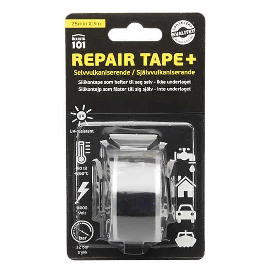 Vulktape 101 repair tape+ sortlimfri reparasjon og isolasjonstape