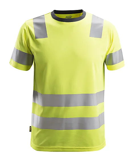 T-skjorte 2530 gul str XS Snickers Workwear