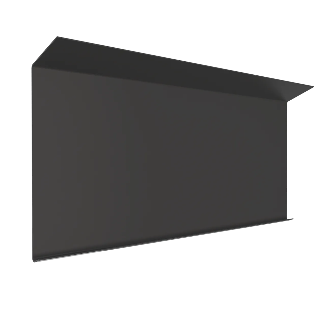Bordtakbeslag 0,9mm h160 mørk grå grøvik (22 grader lengde 2500mm)