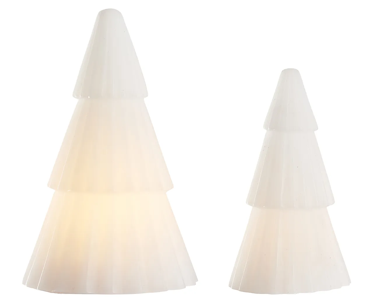 Juletre voks med LED-lys 12+15 cm null - null - 2 - Miniatyr