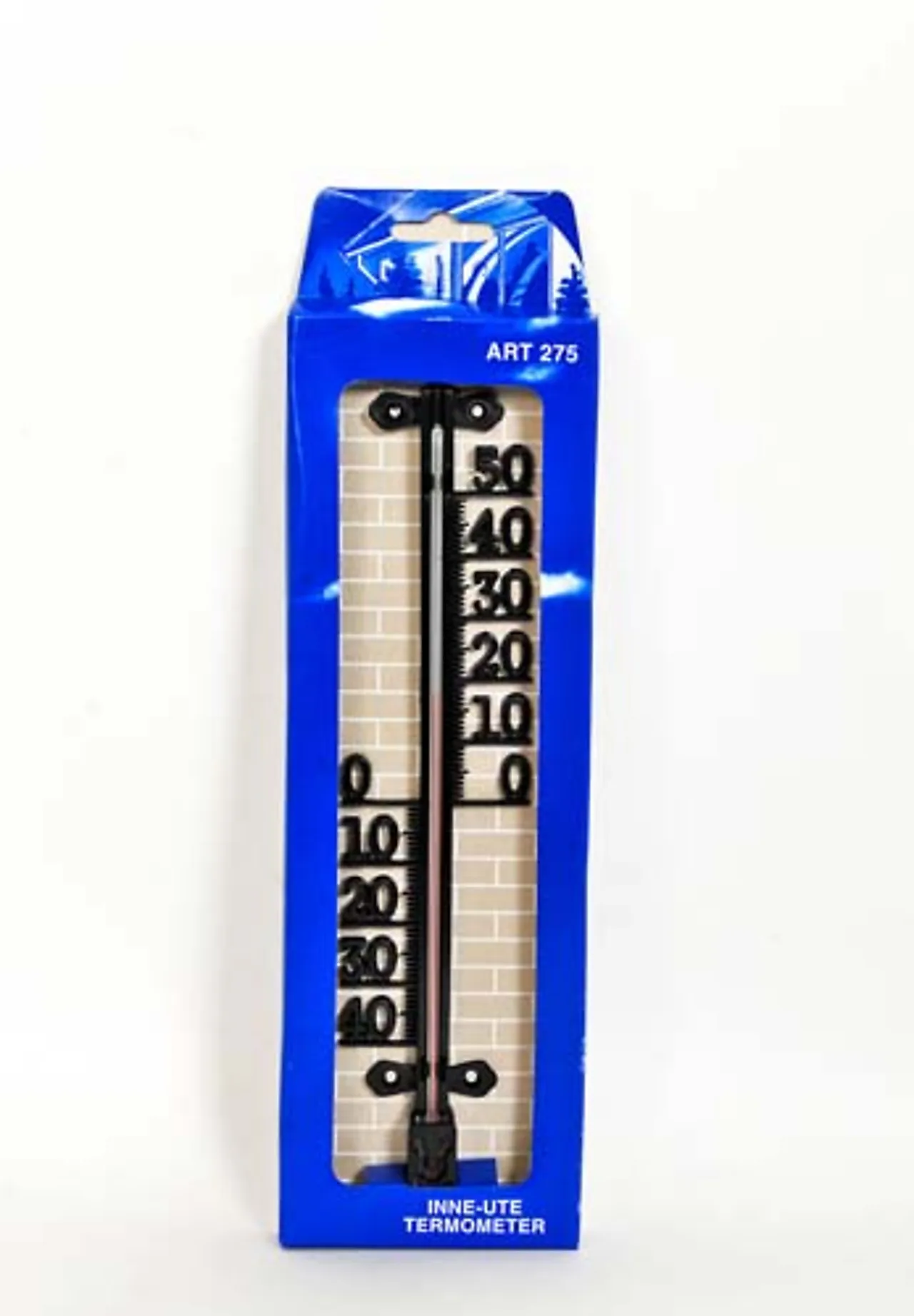 Termometer sort 27cm 275