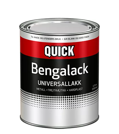 Bengalack unilakk nr 1 0,75 liter universallakk hvit blank