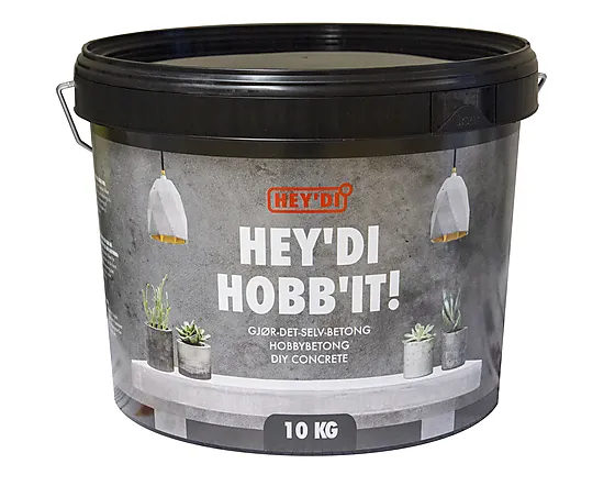 Heydi Hobbit hobbystøp 10 kg betonggrå