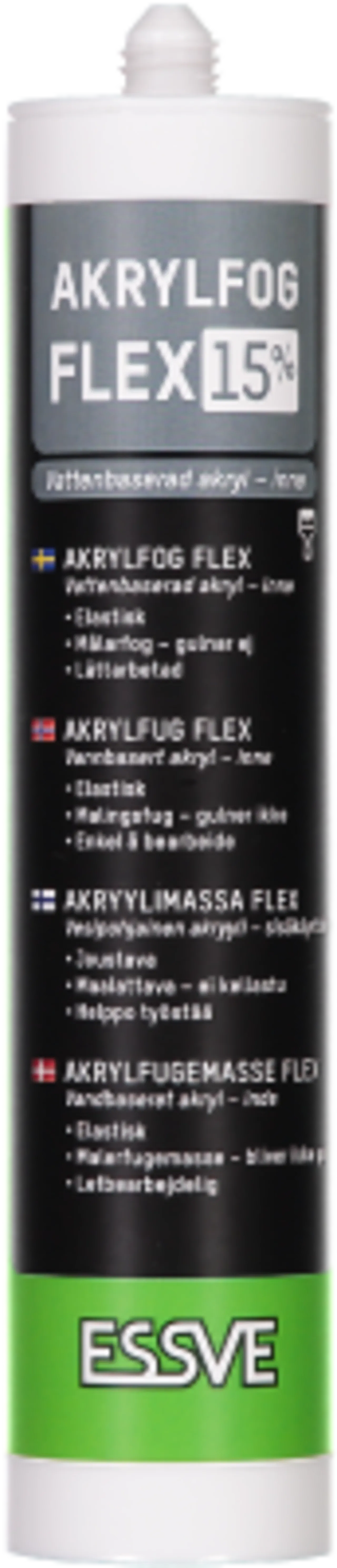 Akryl flex 15 hvit 300mlncs s 0502-y