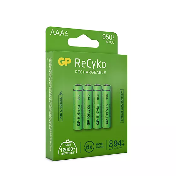 Batteri ReCyko AAA oppladbar 950 mAh 4pk