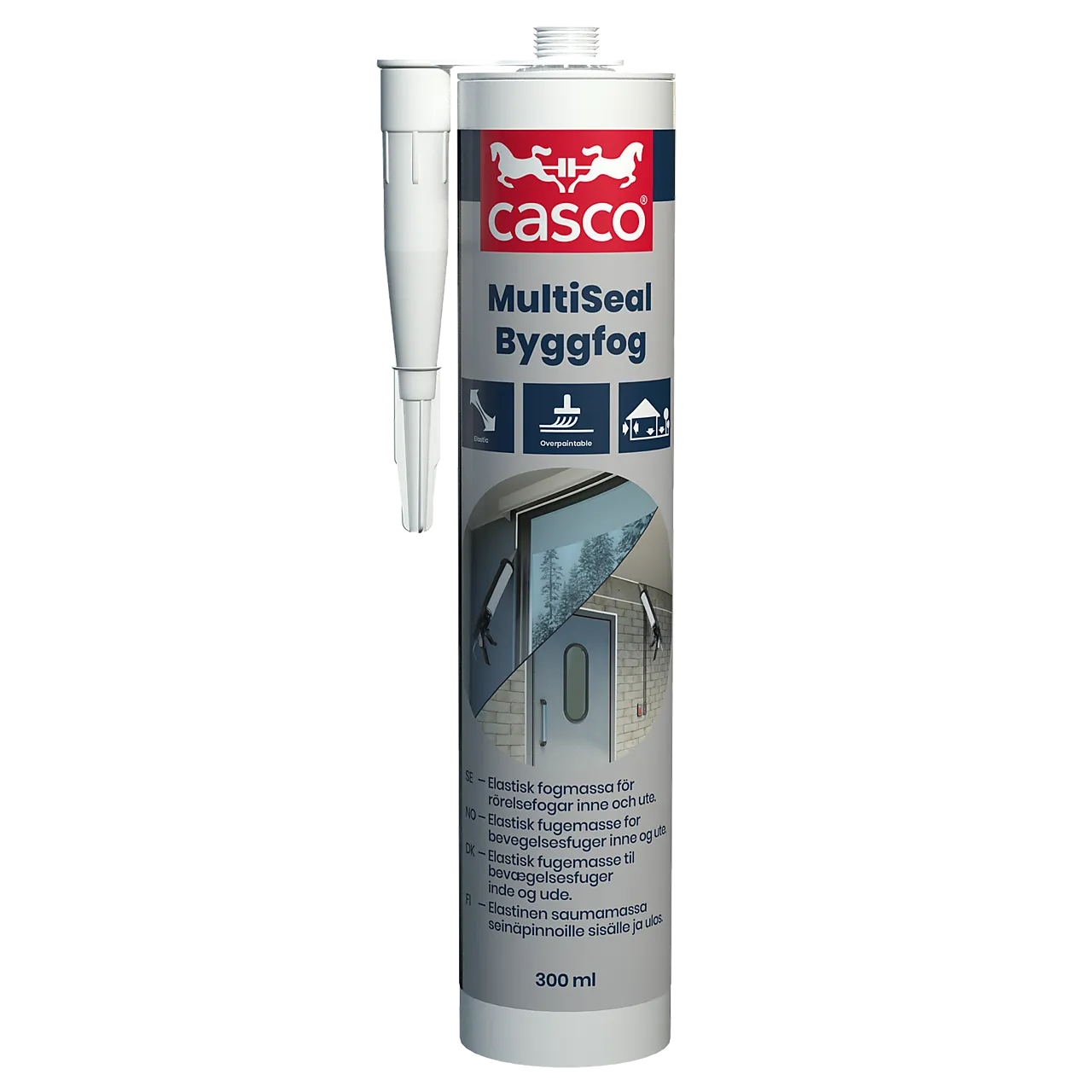 Fugem multiseal byggfug white 0,6 l 600 ml casco smp-basert fugemasse