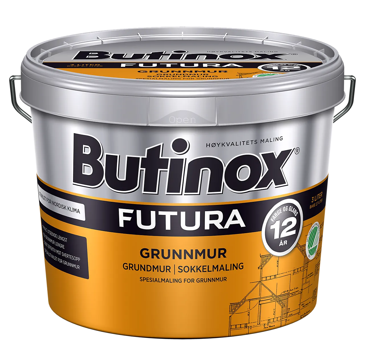 FUTURA GRUNNMUR HVIT 3L BUTINOX
