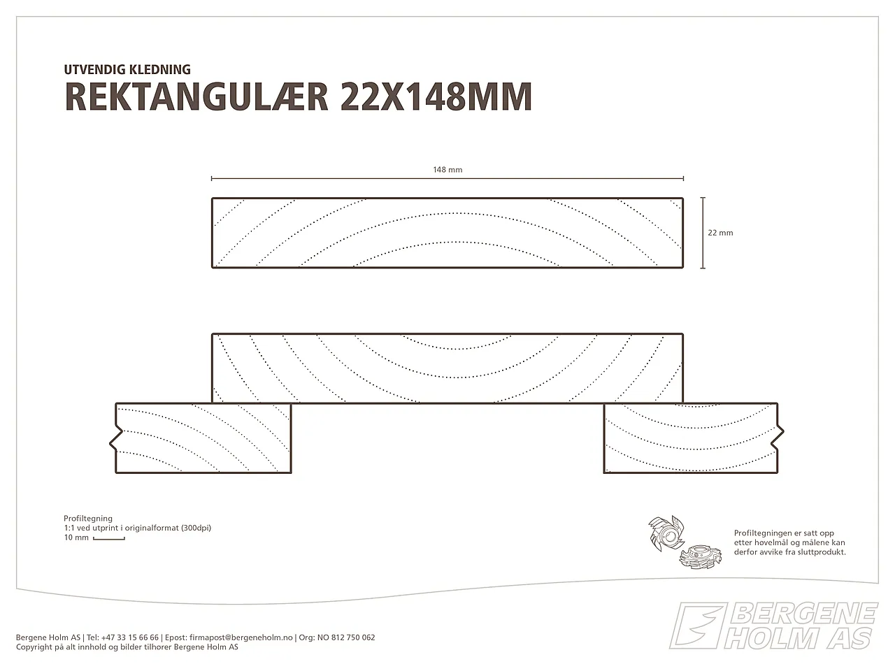 Kledning rektangulær ubehandlet 22x148 mm gran klasse 1 null - null - 2