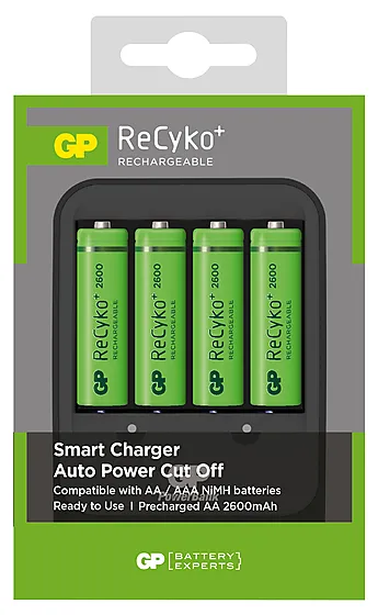Recyko batterilader AA PB570 4X2600 MAH