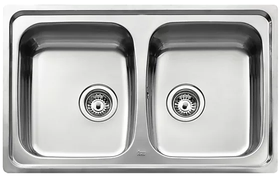Kjøkkenvask Universo UNI200-WT for nedfelling vendbar i rustfritt stål