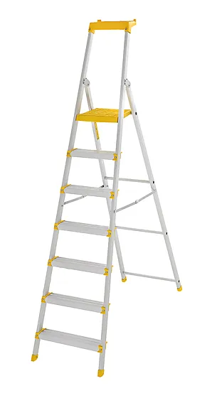 Trapp proff 44P eloksert aluminium 7-trinn 1,72 meter Wibe ladders