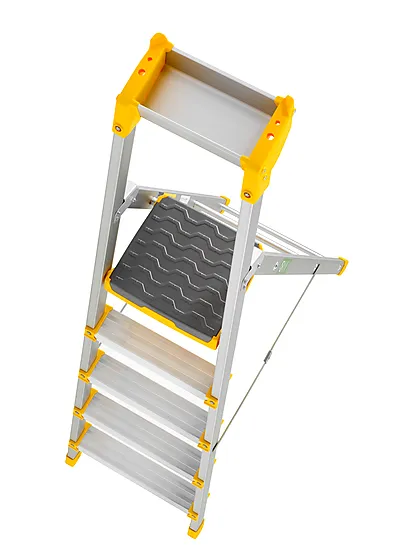 Trapp proff 55P eloksert aluminium 5-trinn 1,20 meter Wibe ladders