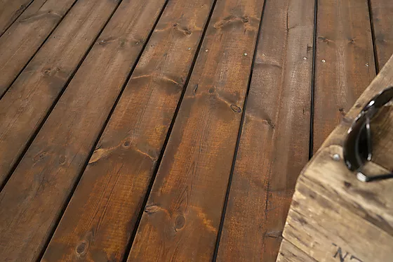 Terrassebord royalimpregnert brun furu 28x120 mm