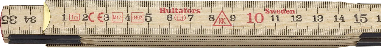 Meterstokk tre 1m (kun mm) 59-1-6 null - null - 3 - Miniatyr