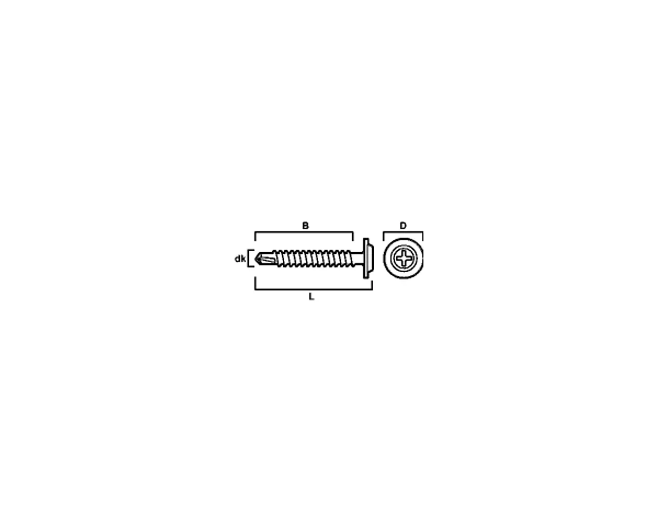 Montasjeskrue svart 4,2x13 fzb -250 borspiss for stål blankforsinket null - null - 3 - Miniatyr