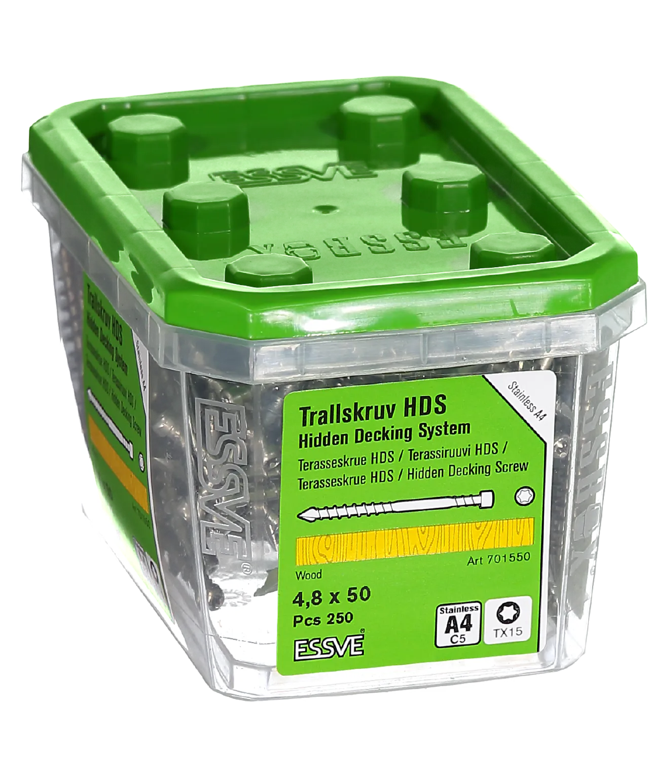 Terrasseskrue HDS 4,8x50 A4 250 stk null - 50 - 2 - Miniatyr