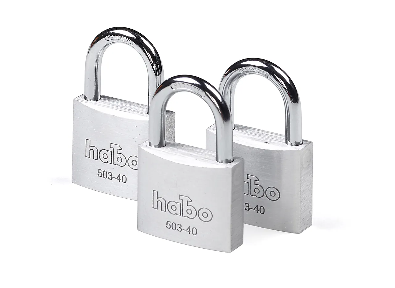 Habo hengelås 503-40 aluminium 3-pk