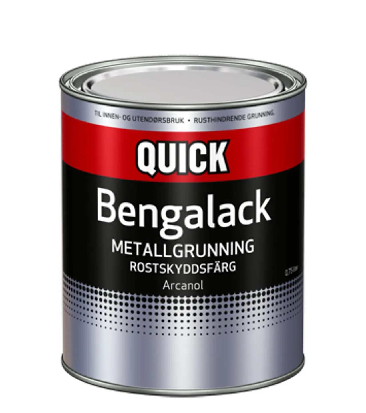 Bengalack metalgrunning 001 0,75 liter hvit silkematt