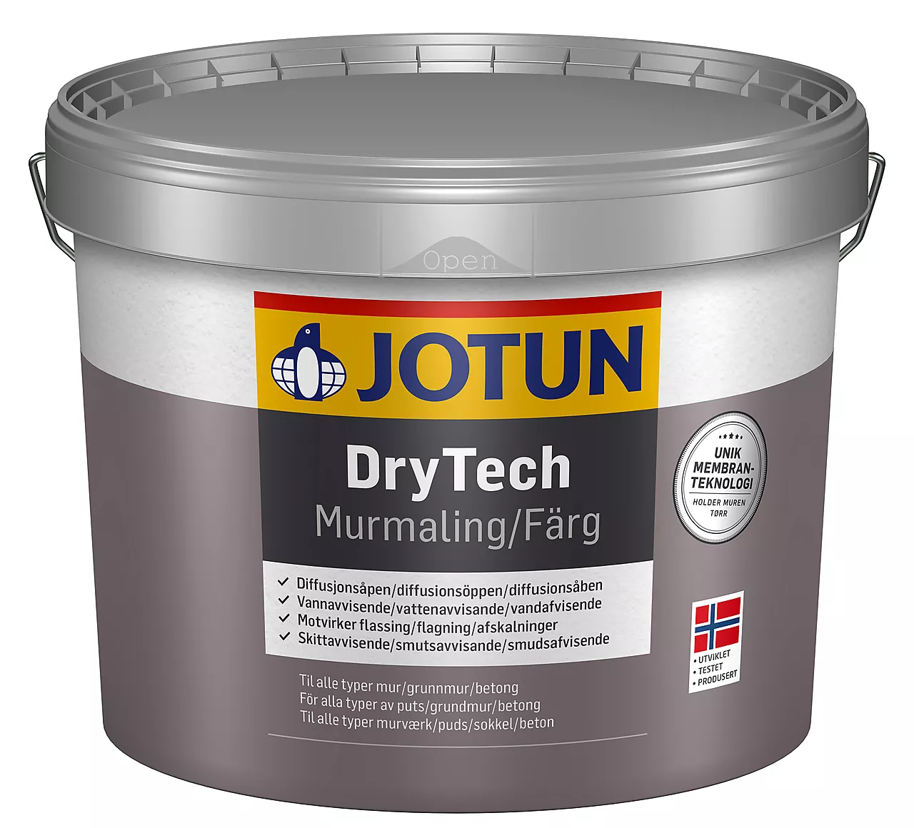 DryTech murmaling mellomgrå 9 liter