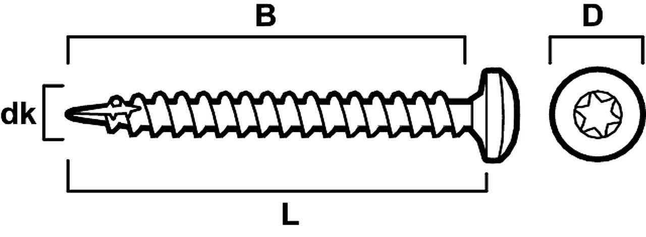 Treskrue inv ph hg 4x25 fzb a-200 panhode helgjenget blankforsinket null - null - 2 - Miniatyr