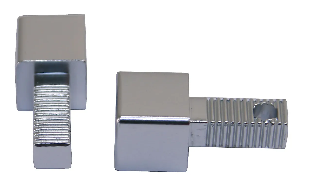 Hjørne 8mm polert aluminium squarejolly  pakke a 2 stk