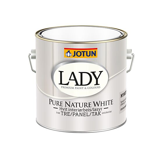 Lady Pure Nature interiørbeis hvit 3 liter