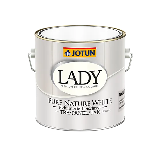 Lady Pure Nature interiørbeis hvit 3 liter