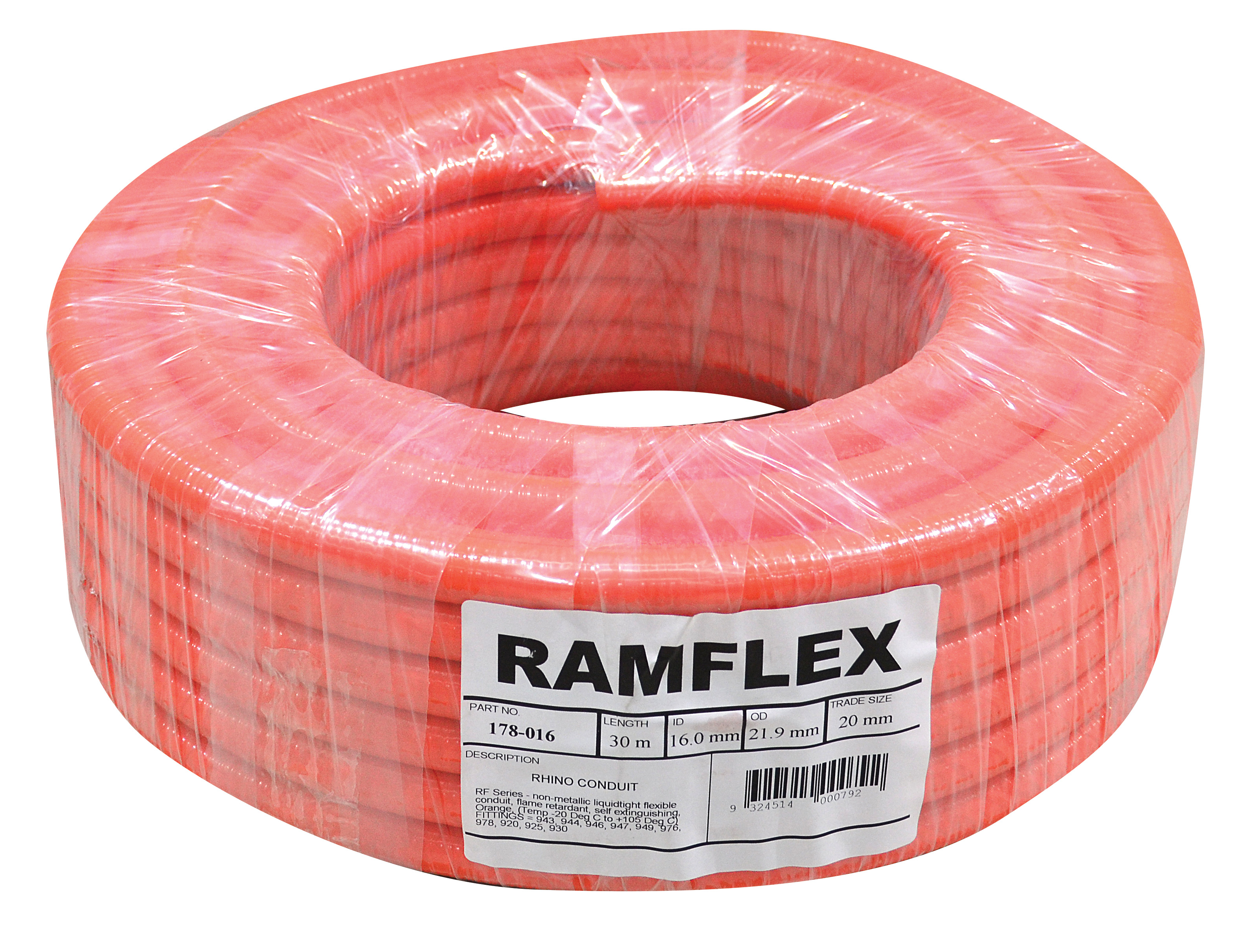 Ramflex Conduit RF 20mm Orange Oil 30m Flexible | OMEGA Power