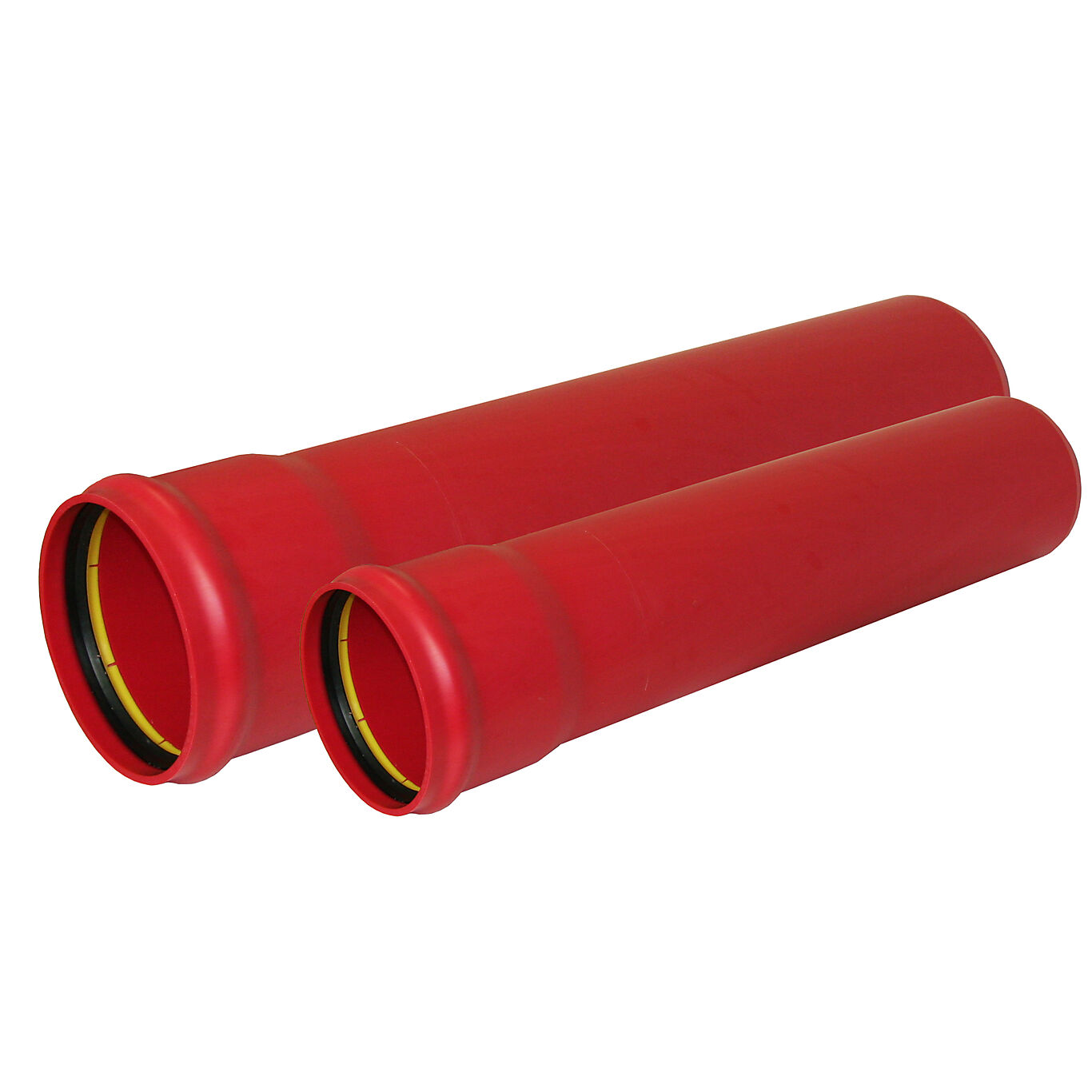 Kabelrør 110 mm rød PVC glatt 6 meter SN8 1