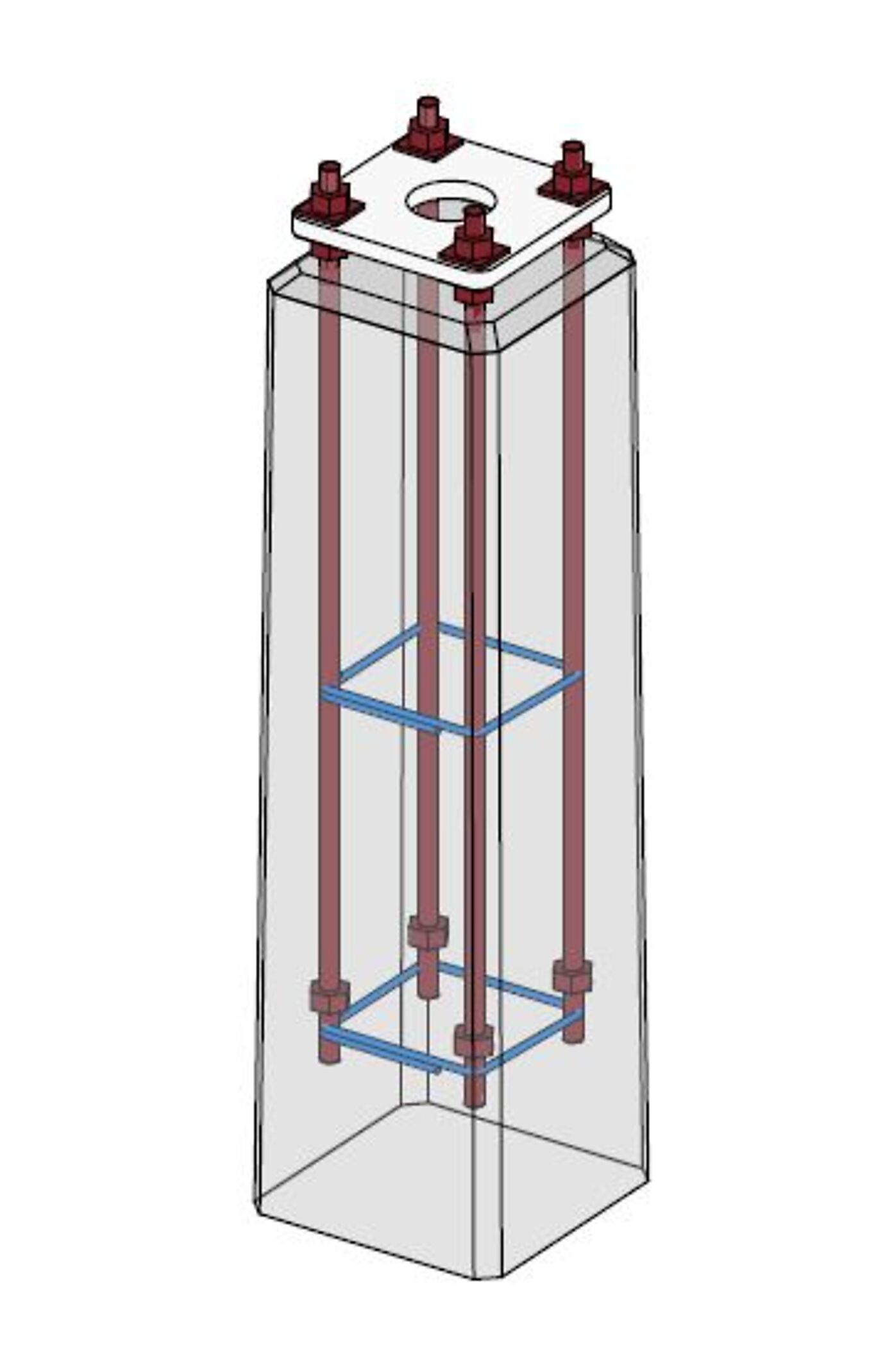 Fundament SH2 CC175x175mm M20 1