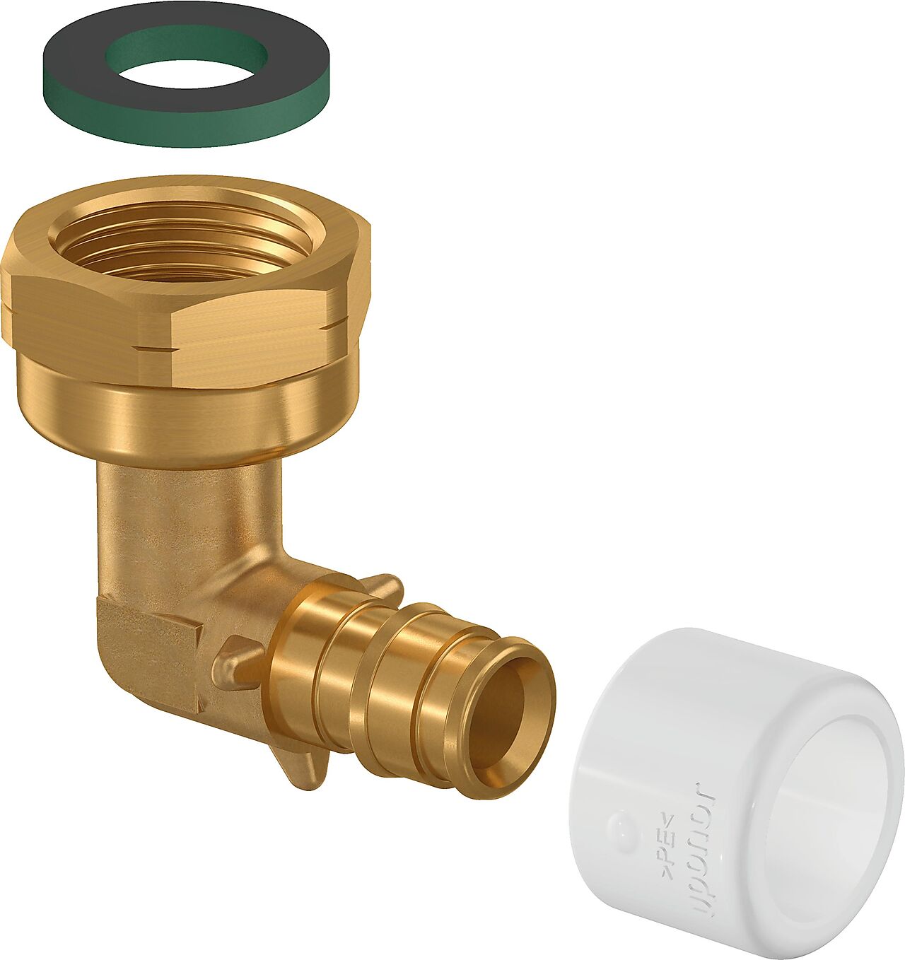 Uponor Albue 22 mm x 3/4" m/løpende mutter 1