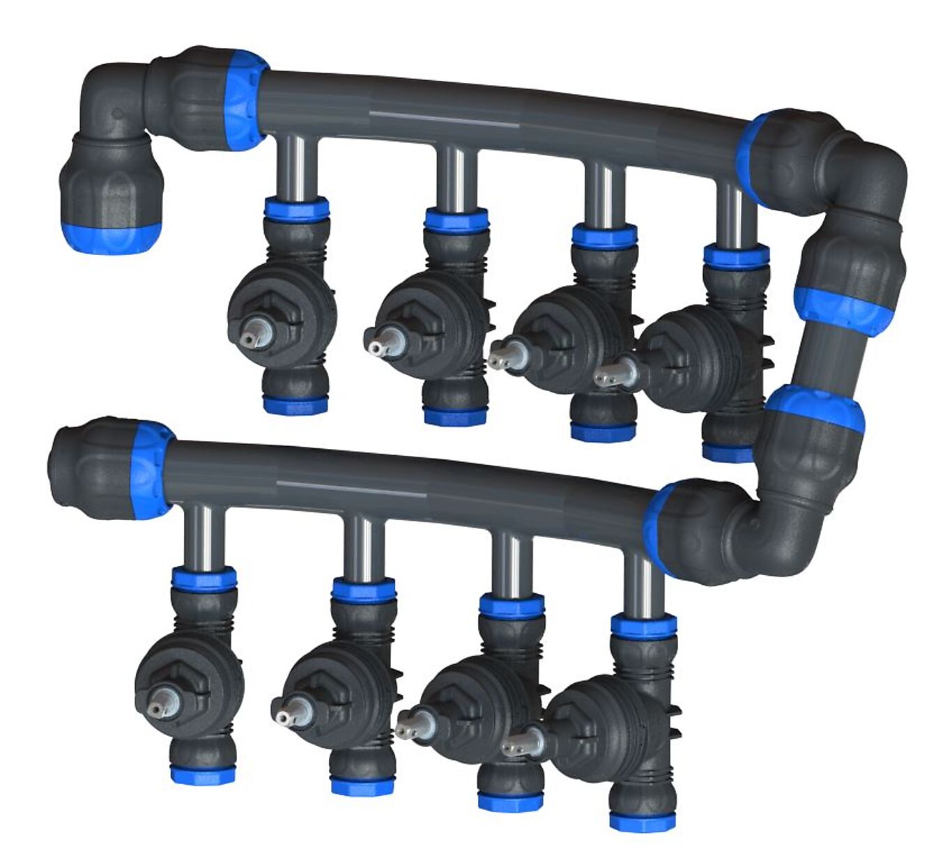 Isiflo Ecoline manifold inntak Ø50, 8 kraner 32mm 1