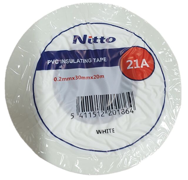 Neo-Select Tape PVC 30 mm X 25 m hvit for isolering 1