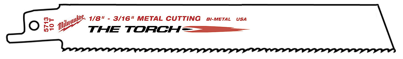 Milwaukee Milwaukee TORCH BIM Bajonettsagblad METALL 10TPI 230MM 5P 1