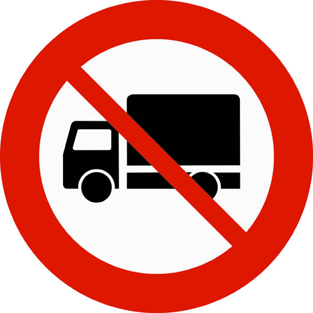 Skilt 306.5 "Forbudt for lastebil og trekkbil" LS KL2 1