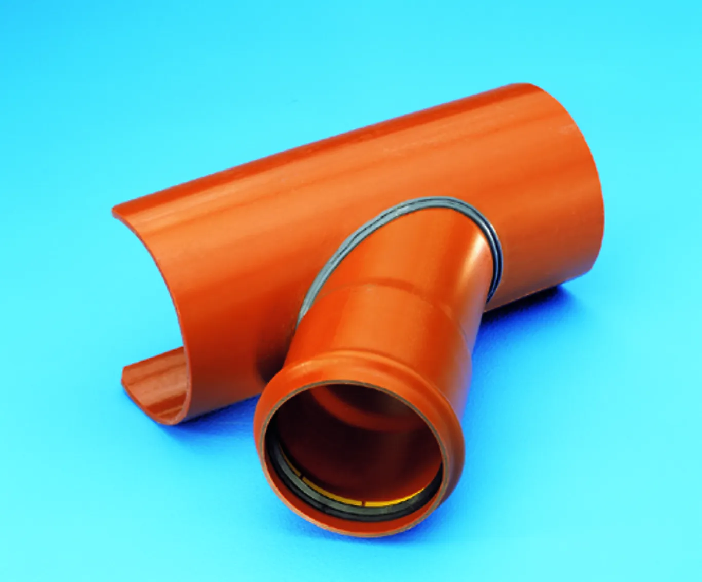 Sadelstykke 160x110 mm PP f/PVC og PP grunnavløpsrør 45° 2