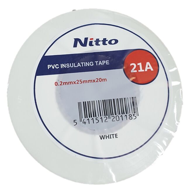 Neo-Select Tape PVC 25 mm X 25 m hvit for isolering 1