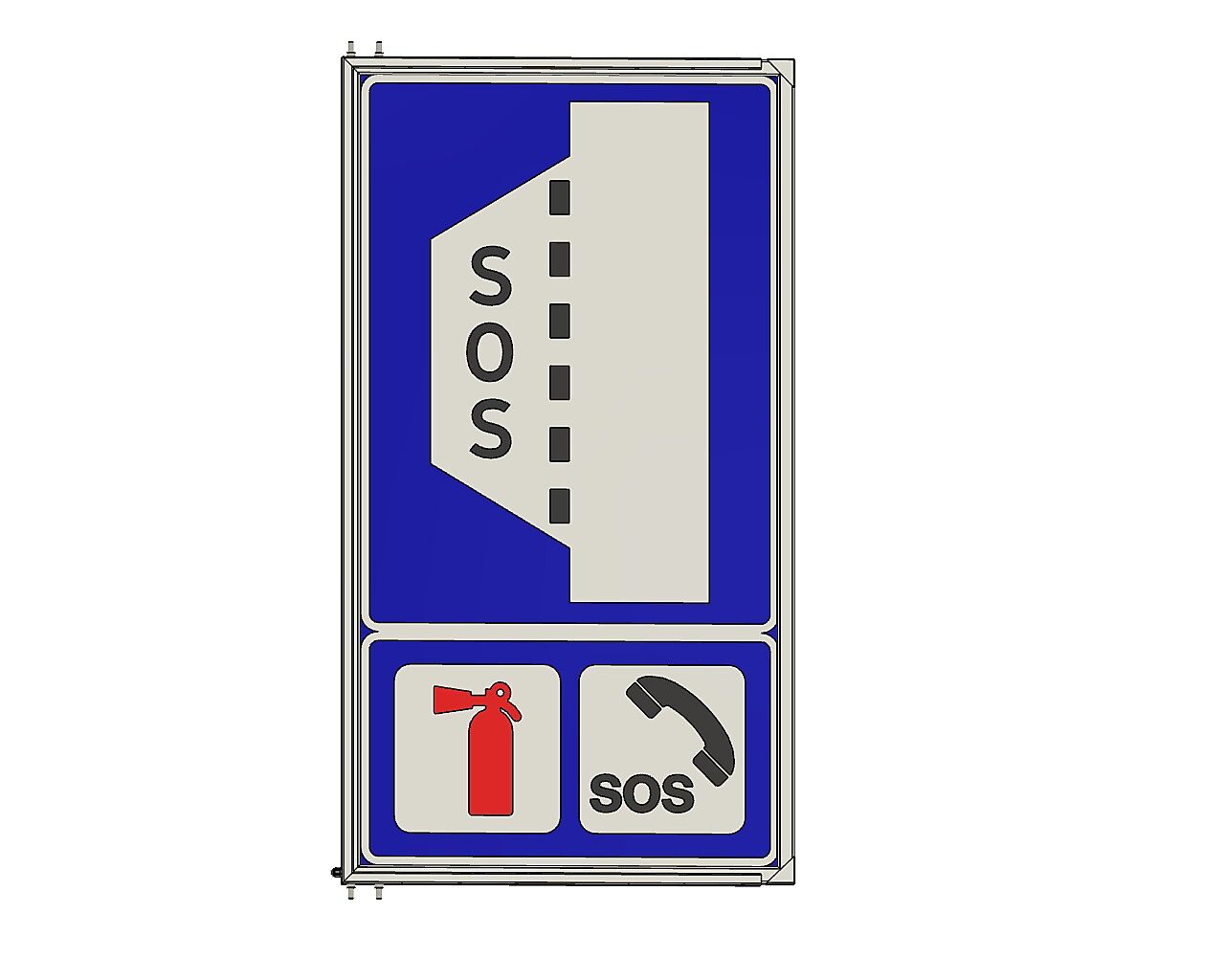 Skiltplate 555-600 slim-sign ss 7500x1420mm 316l 1
