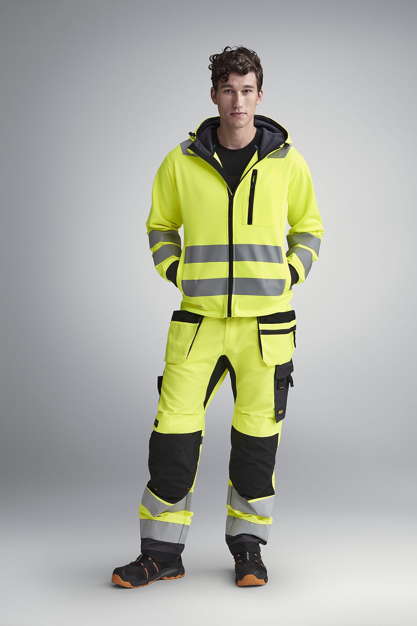 Snickers Workwear Hettejakke 8039 gul klasse 3 str S 8