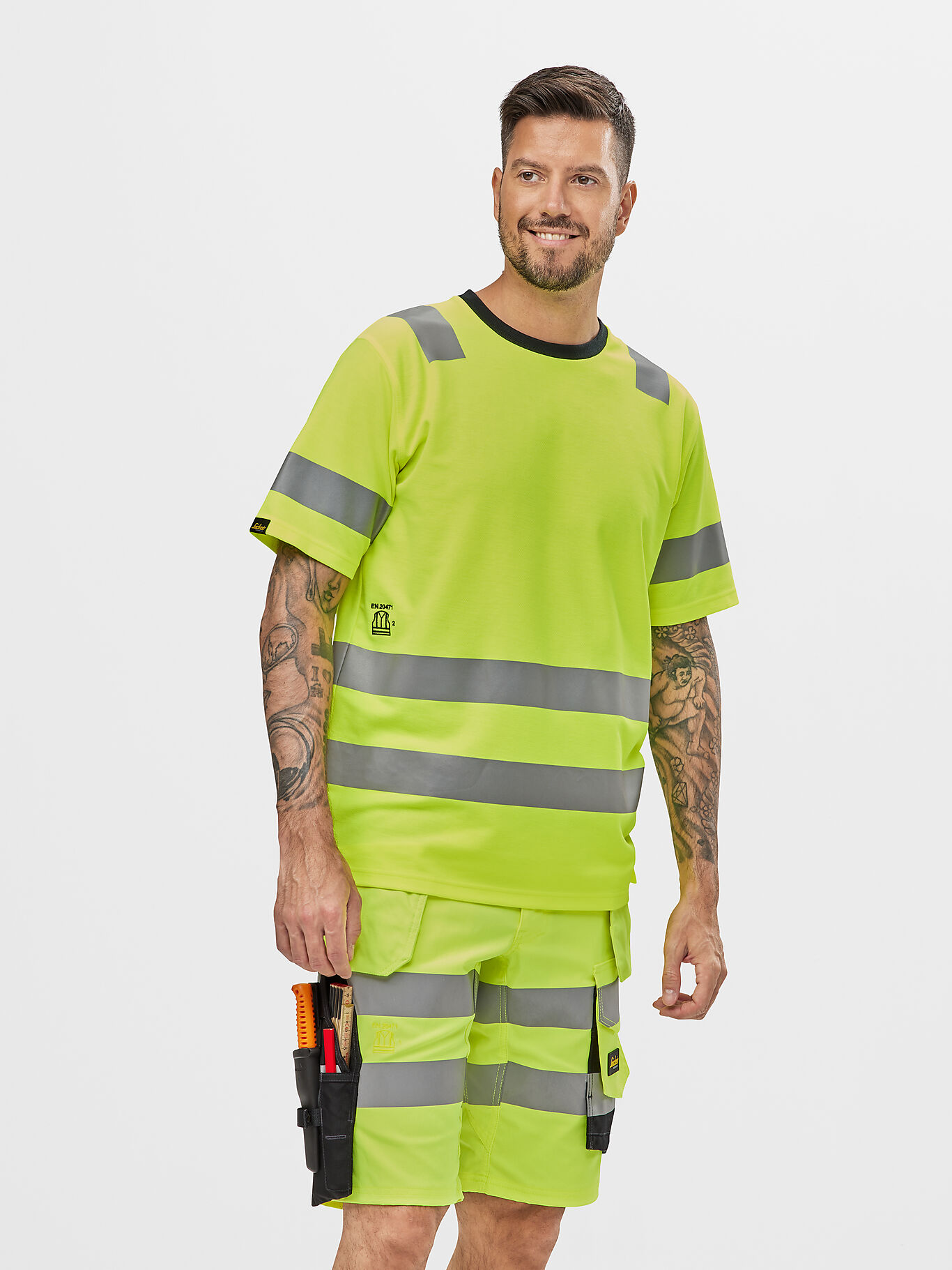 Snickers Workwear Snickers Workwear High-Vis T-Skjorte 2530 Gul S KL2 3