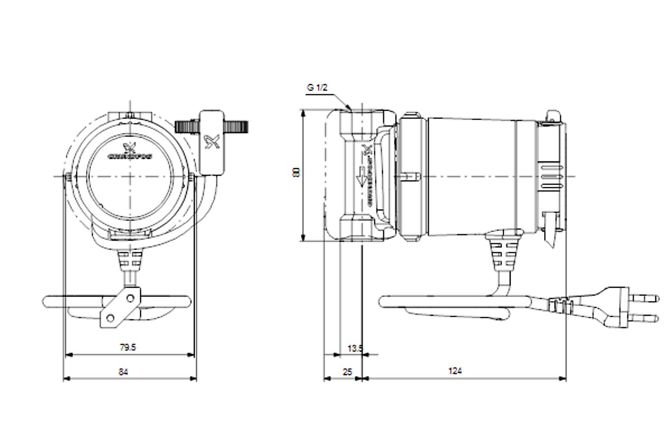 Grundfos Grundfos Comfort Up 15-14BA-PM sirkulasjonspumpe 2