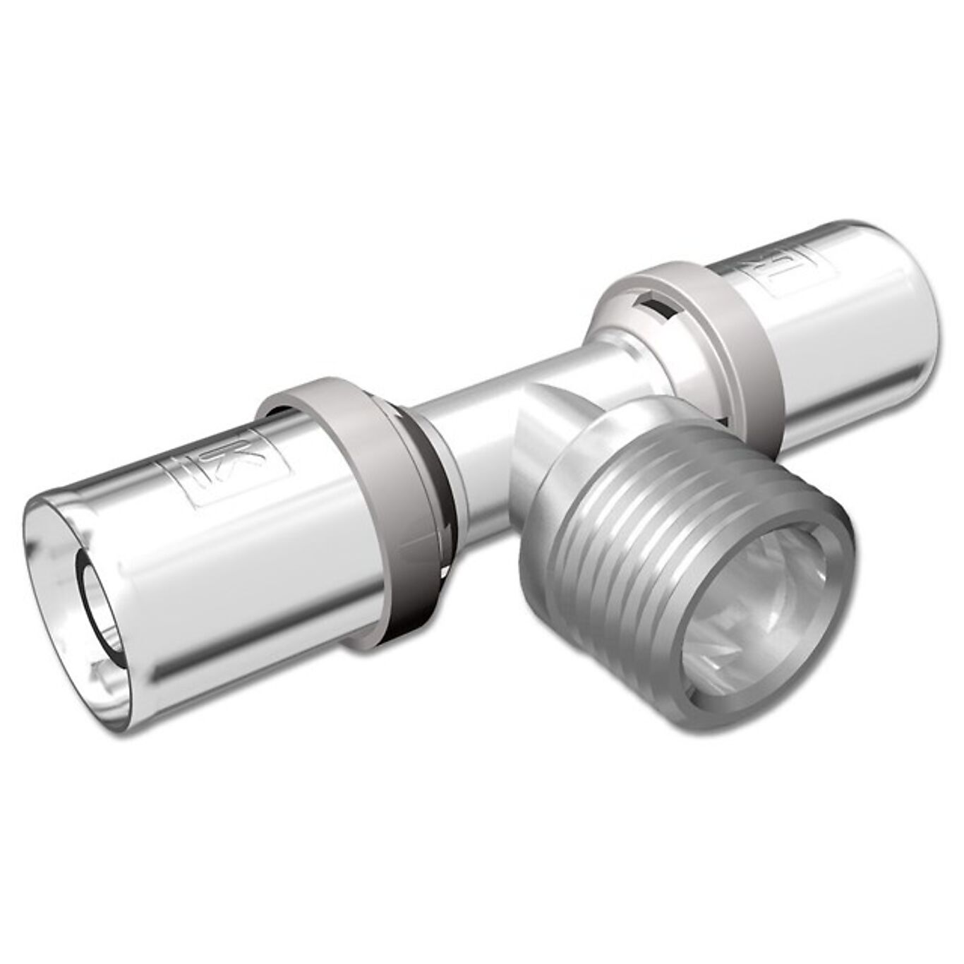 LK Systems Presspex T-rør 16 mm 1/2" utvendig gjenger 1