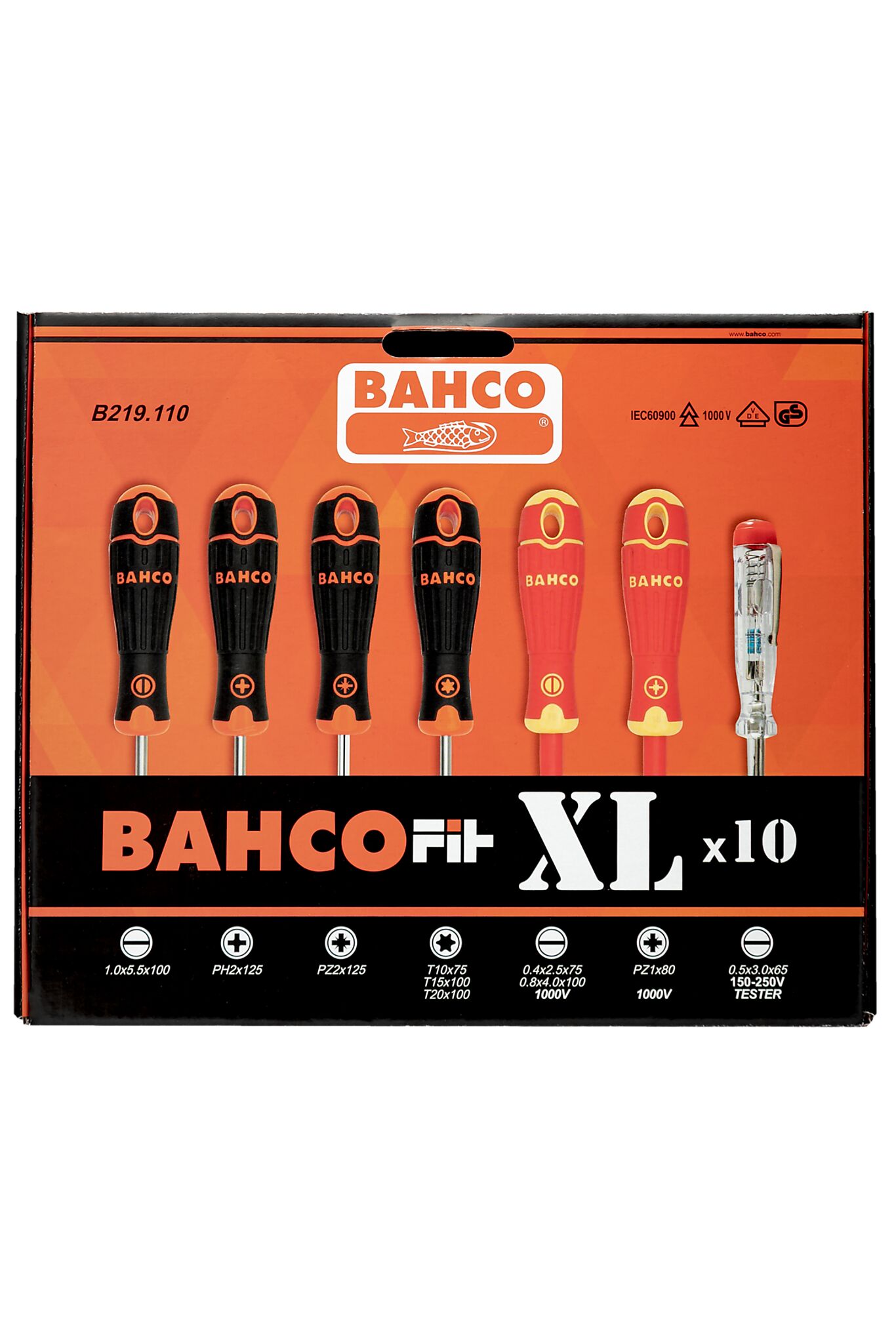 Bahco Bahco Skrutrekkersett 10 deler 1