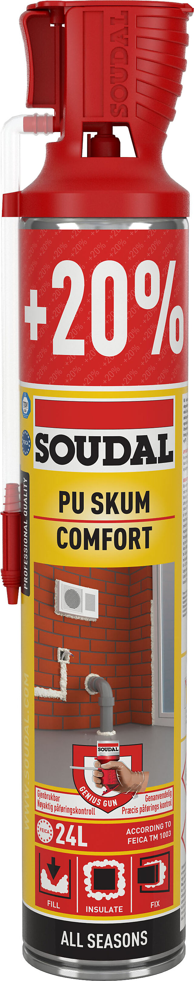 Soudal Soudal Comfort håndholdt skum 720 ml 1
